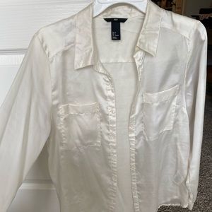 H&M Satin Button Up Long Sleeve